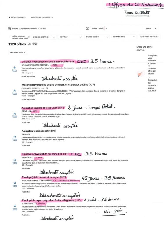 A.I.A.E : Offres d’emplois