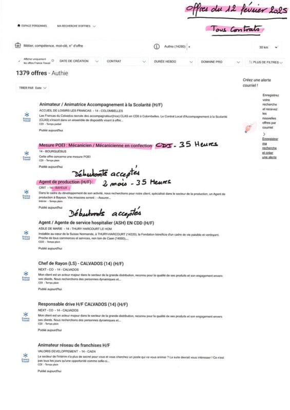 A.I.A.E : Offres d’emplois